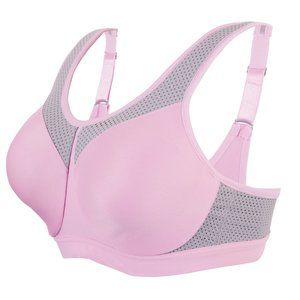 Set of 3! 36H High-Impact SPORT Bra Underwired WICKS-U-DRY SUPPORT Pink NEW